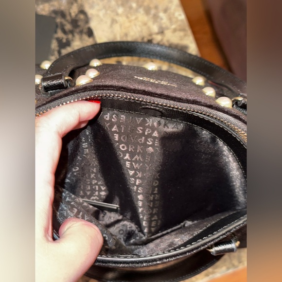 Kate Spade Reiley Laurel Way Velvet Pearl Handbag - Picture 16 of 16